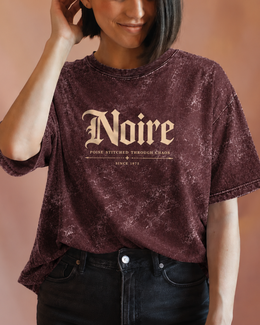 Noire Unisex Acid Washed Oversized Tee