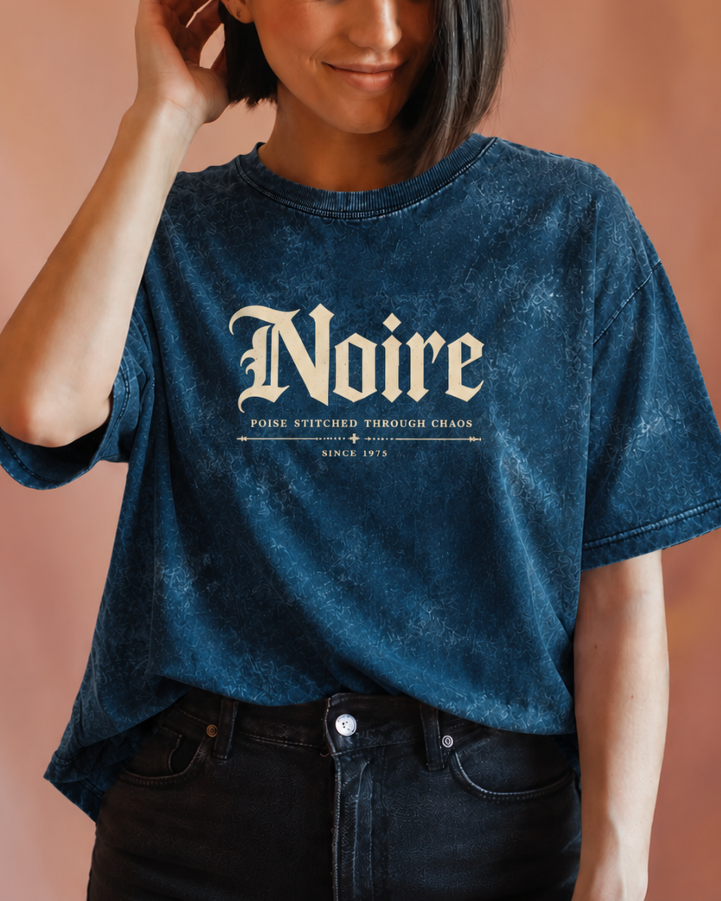 Noire Unisex Acid Washed Oversized Tee