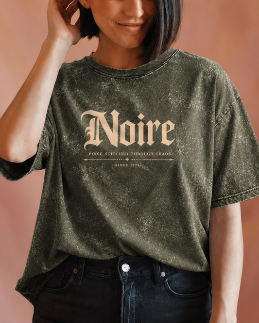 Noire Unisex Acid Washed Oversized Tee