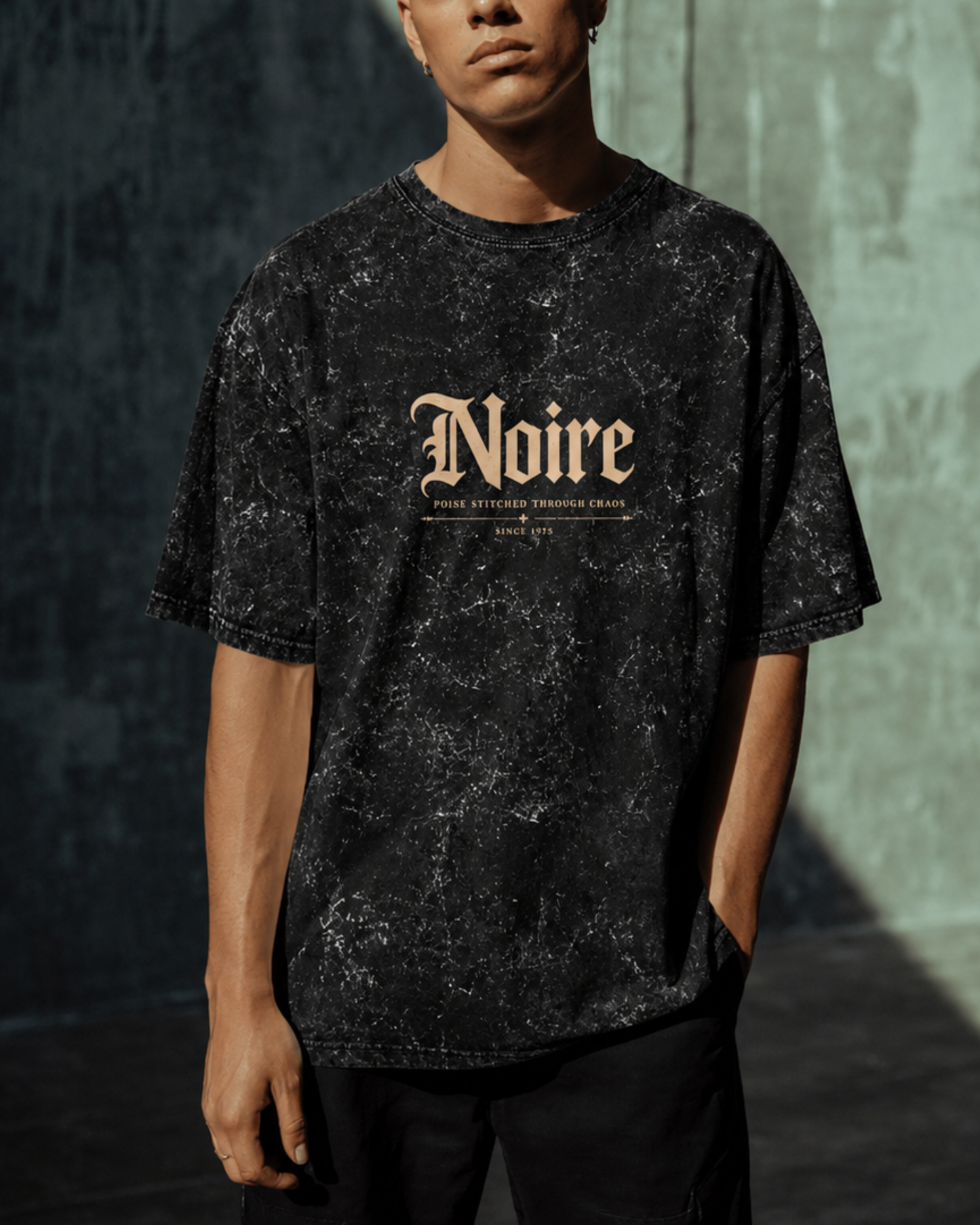 Noire Unisex Acid Washed Oversized Tee