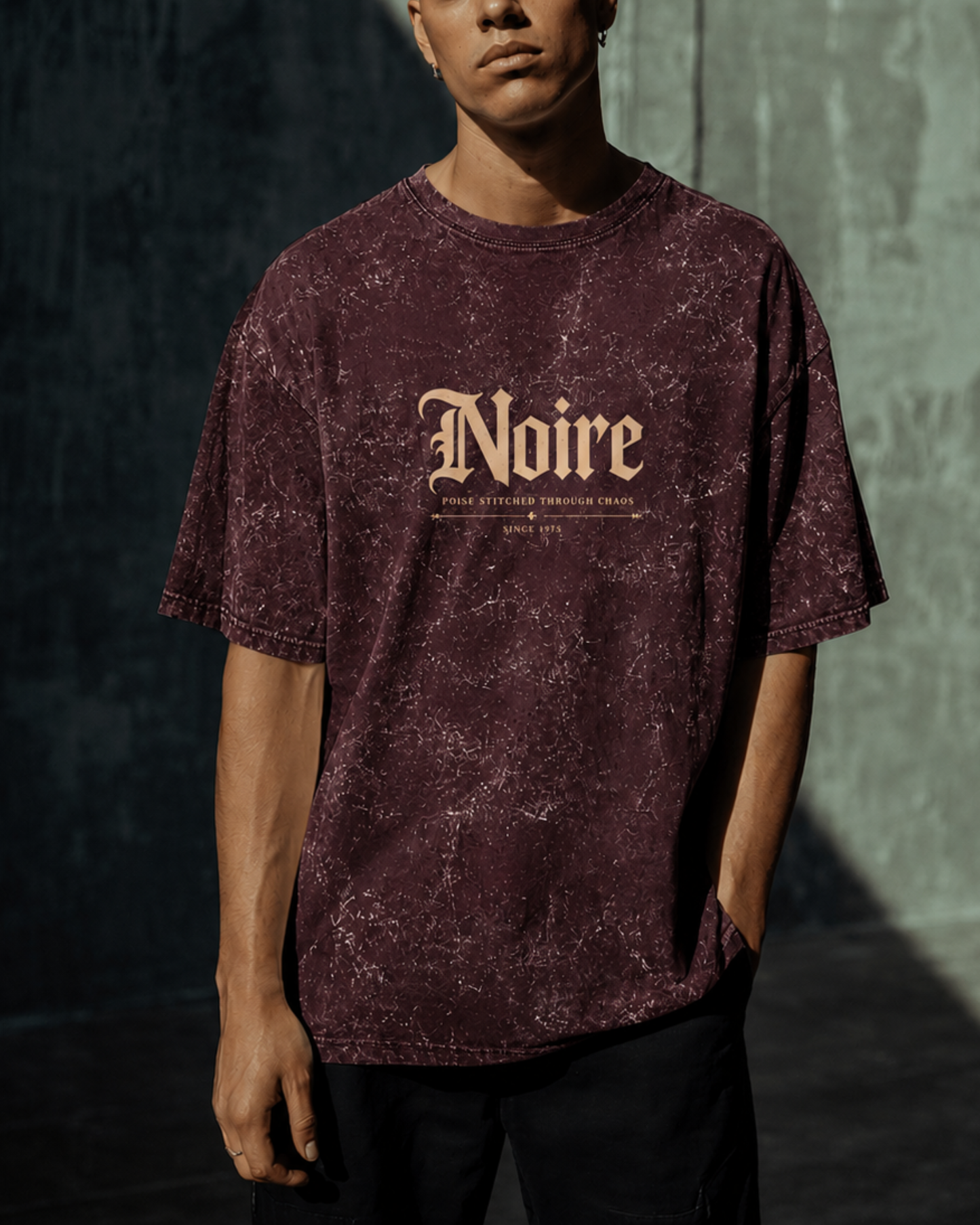 Noire Unisex Acid Washed Oversized Tee
