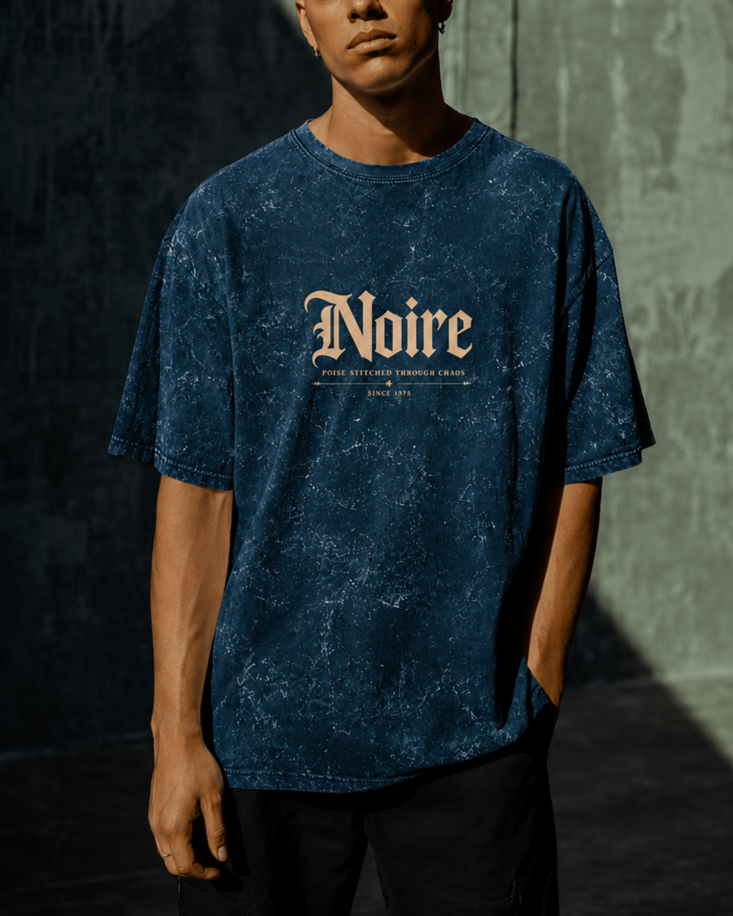 Noire Unisex Acid Washed Oversized Tee