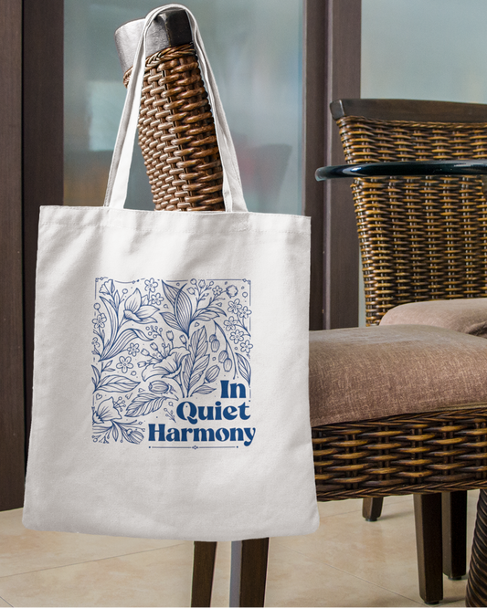In Quiet Harmony Tote Bag Zipper