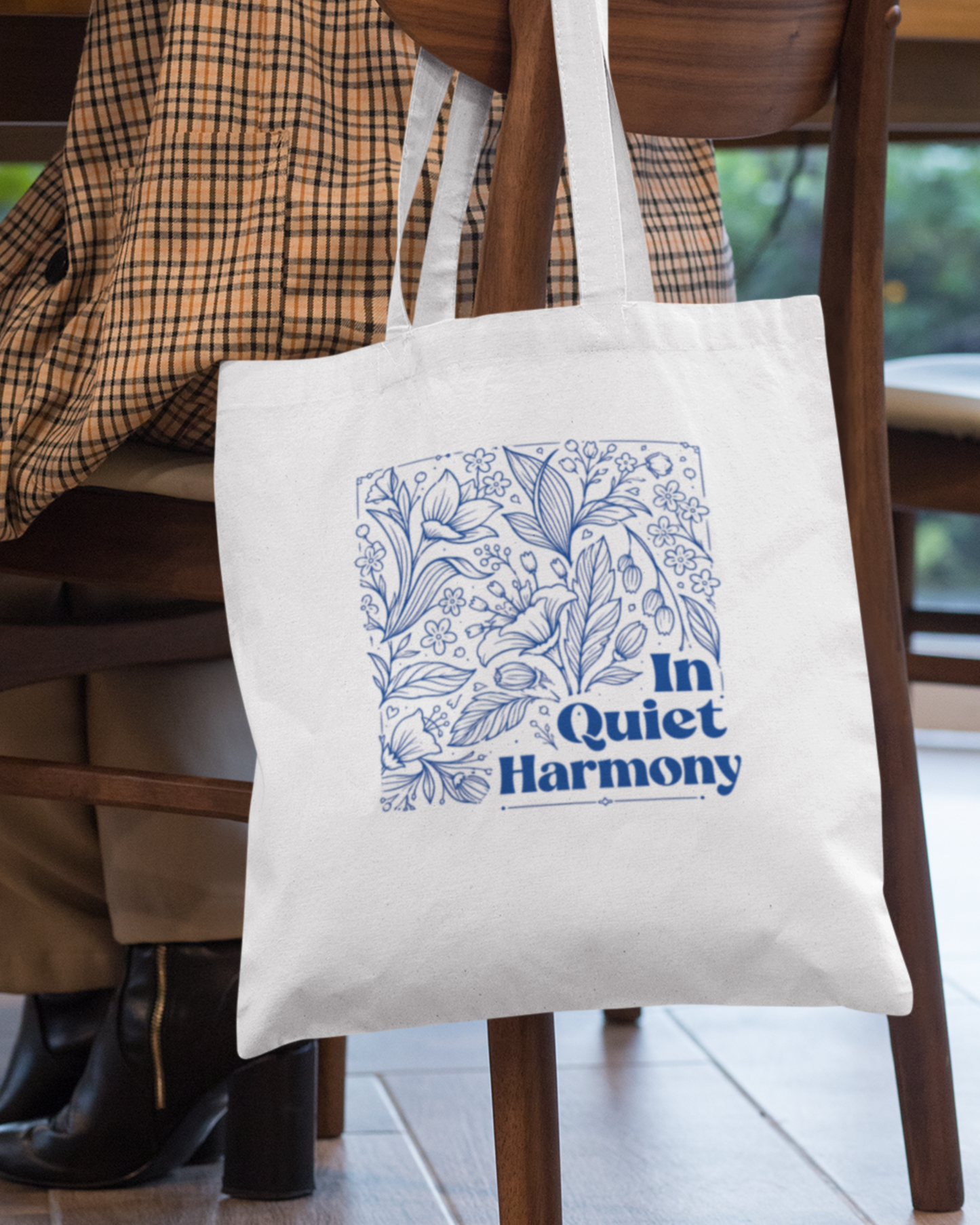 In Quiet Harmony Tote Bag Zipper