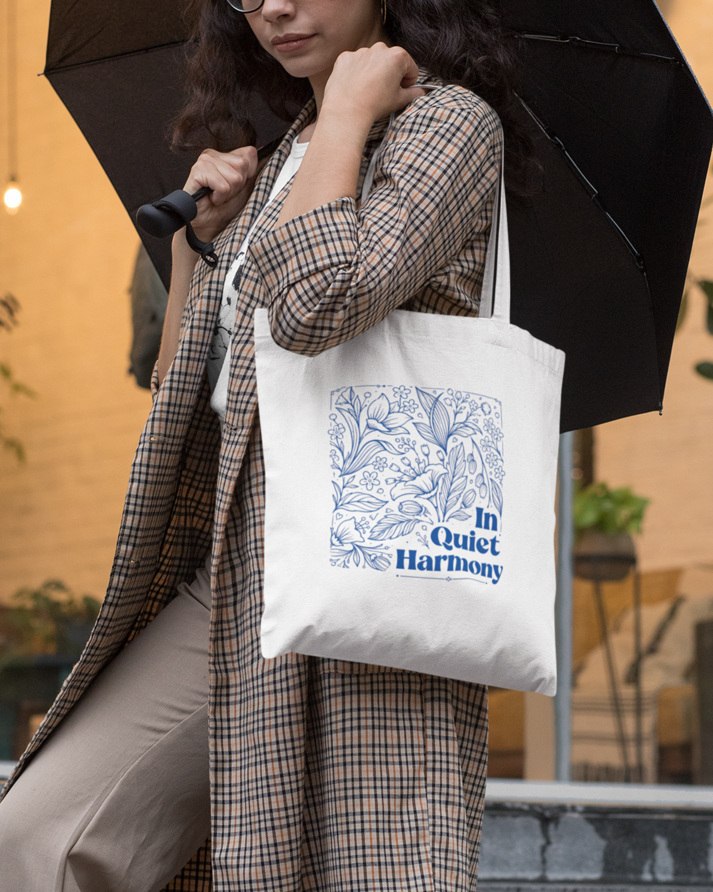 In Quiet Harmony Tote Bag Zipper
