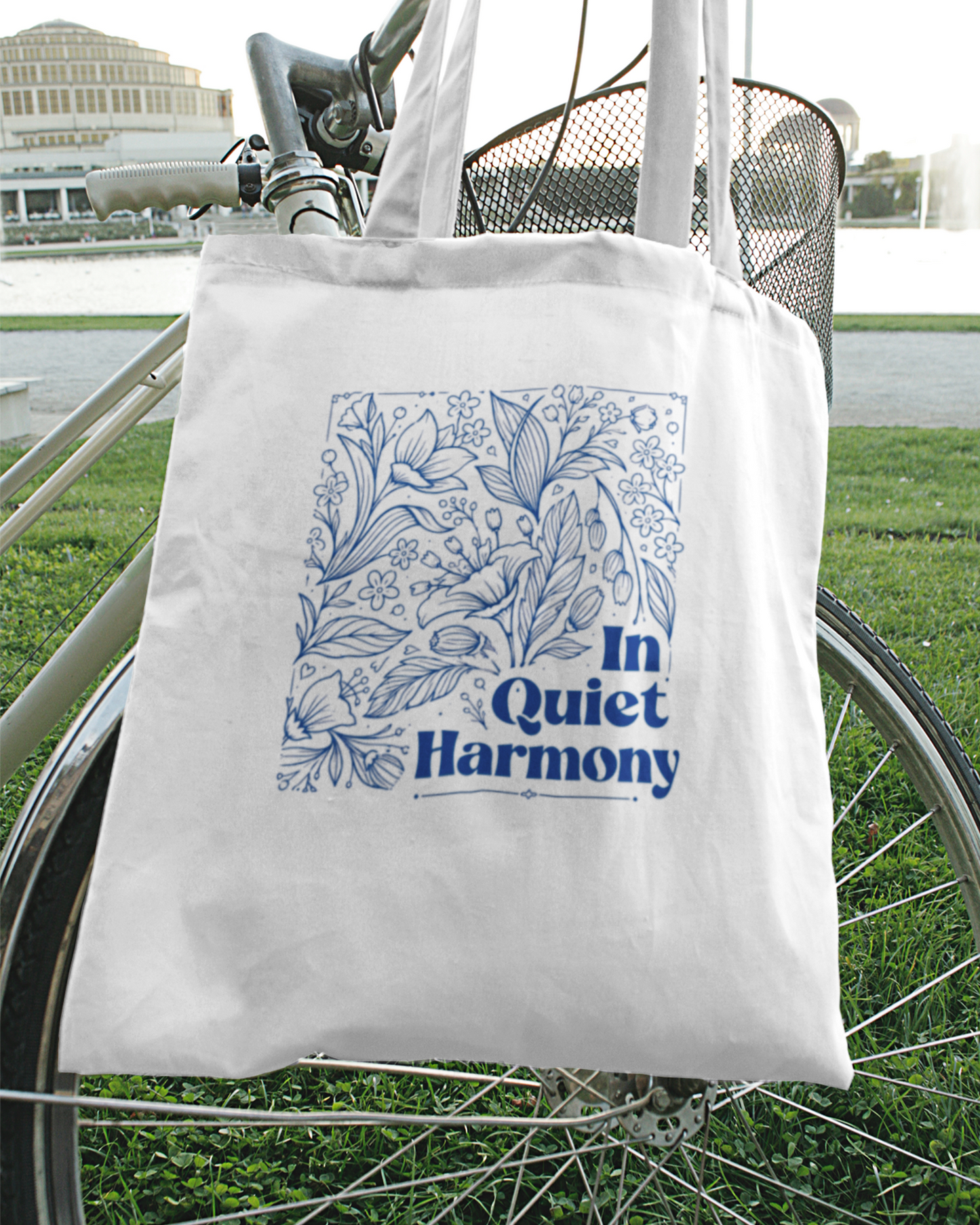 In Quiet Harmony Tote Bag Zipper